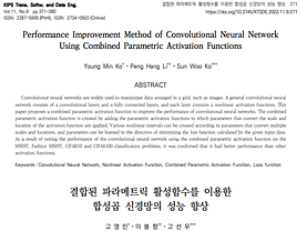 CNN 구조에 새롭게 개발한 활성함수 적용